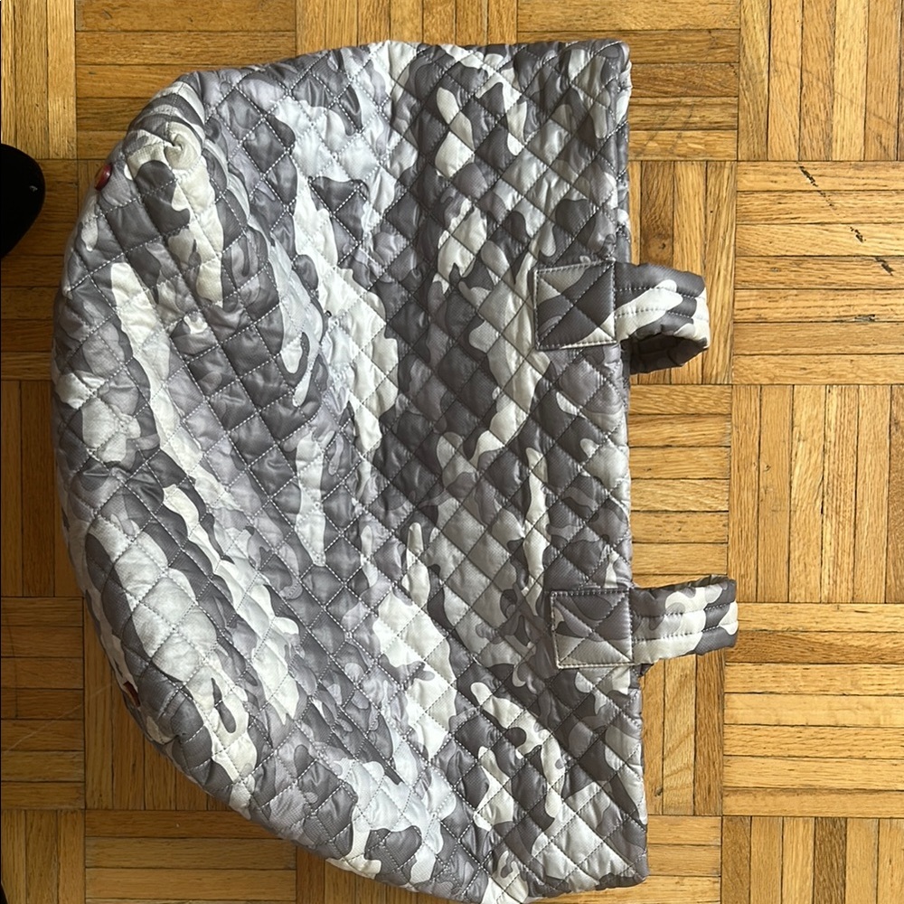 Large MZ Wallace Gray and White Quilted Tote